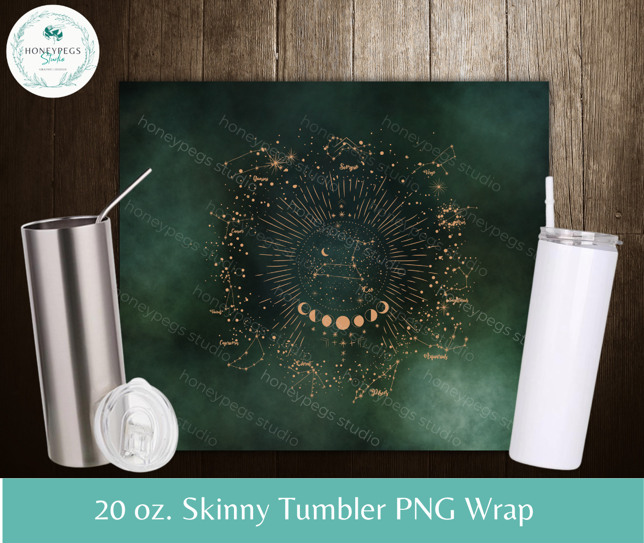 Sage Metal Glitter Tumbler PNG